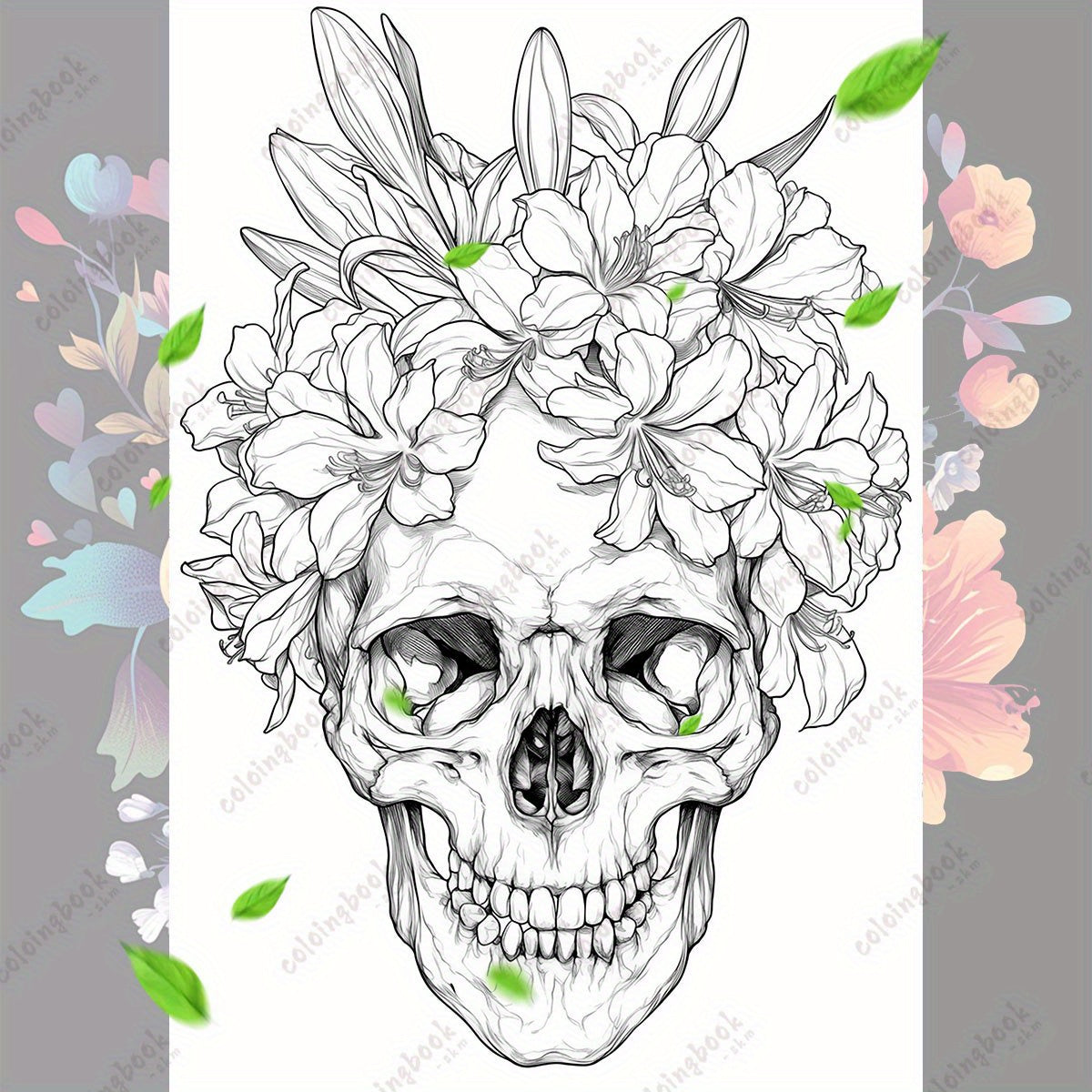 Botanical Anatomy Coloring Book for Adults Floral Heart Designs