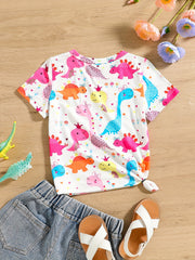 Baby Dinosaur Print Short Sleeve T Shirt