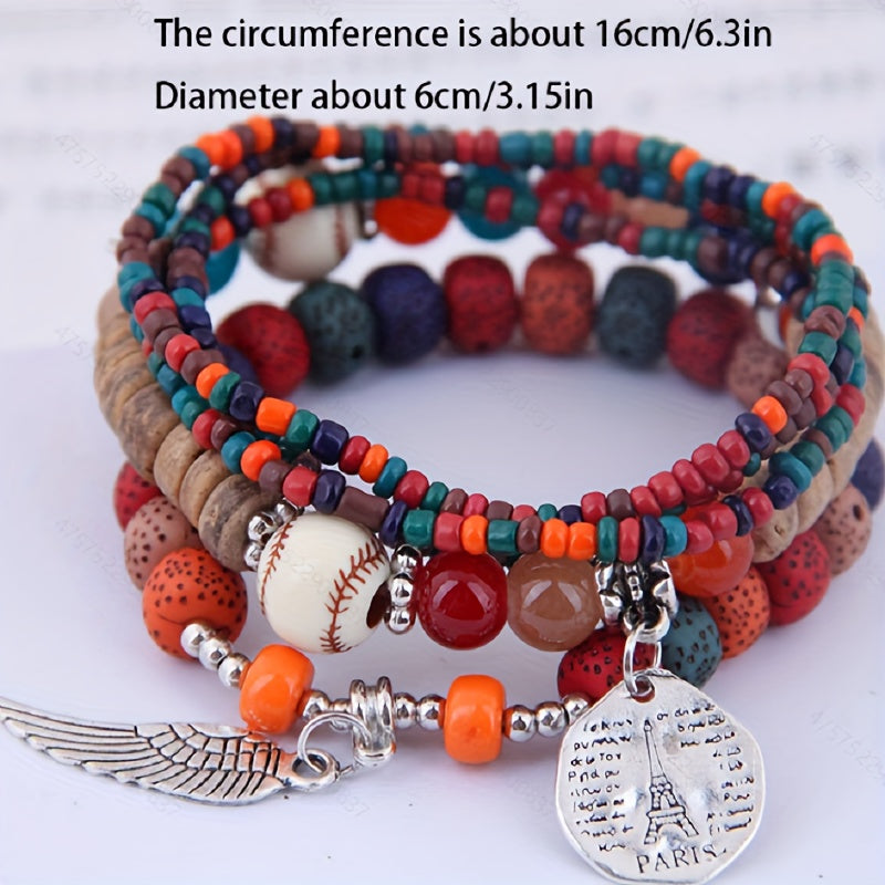 5pcs Tribal Bohemian Ethnic Style Women's Bracelets For Holiday Parties