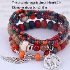 5pcs Tribal Bohemian Ethnic Style Women's Bracelets For Holiday Parties