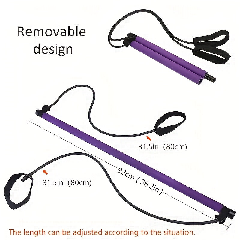 Multifunctional Yoga Bar with Resistance Band