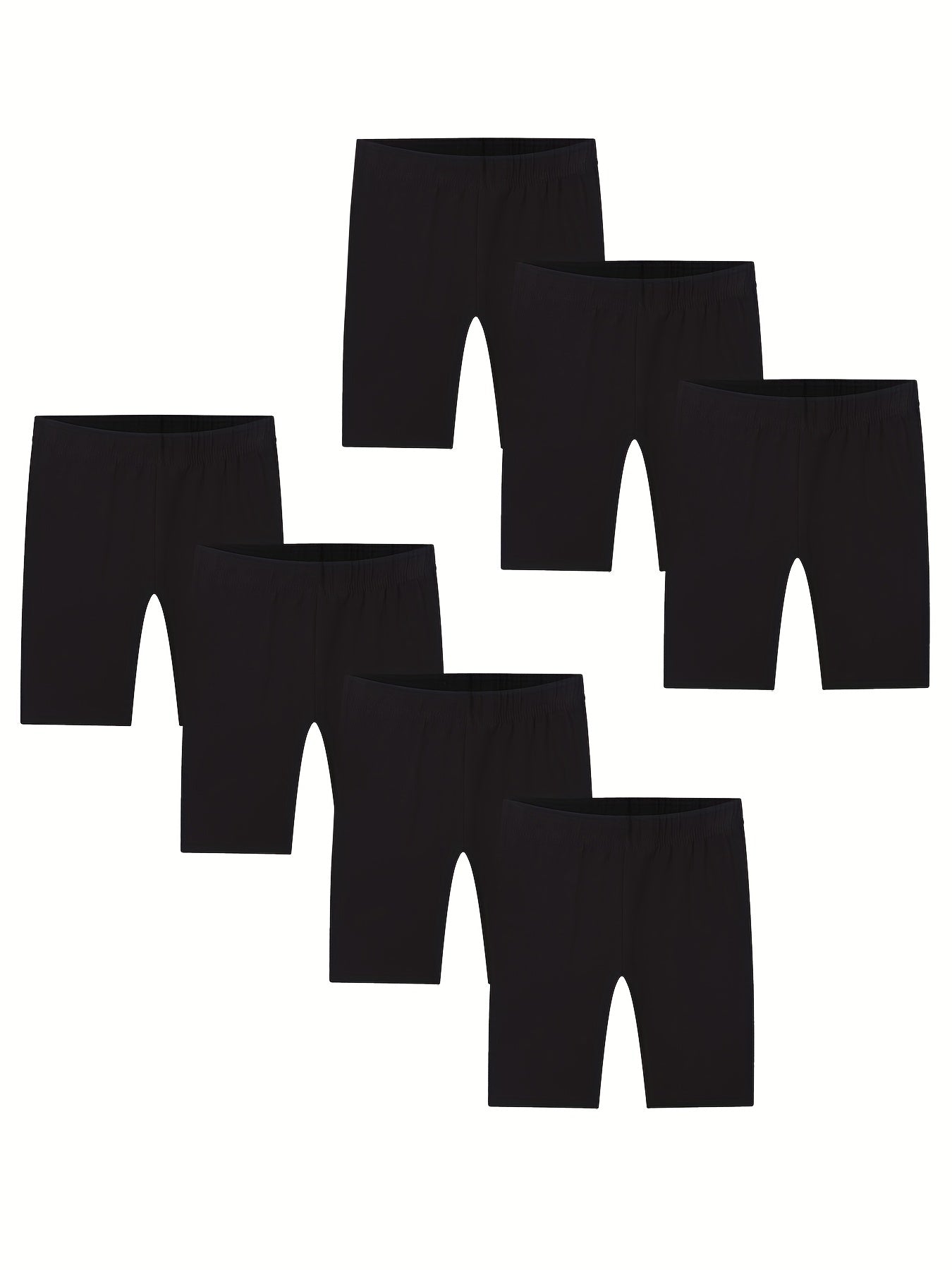 7pcs Girls Bike Shorts High Stretchy Tight Fit Legging Shorts