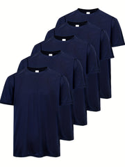 5pcs Men's T Shirt Bundle for Summer Activities