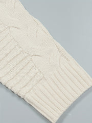 Cable Knit Long Sleeve Cardigan with Pockets