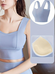 Wide Strap High Impact Sports Bra With Removable Cup