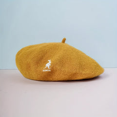 Kangaroo Embroidery Beret Solid Painter Cap Casual Newsboy Hats