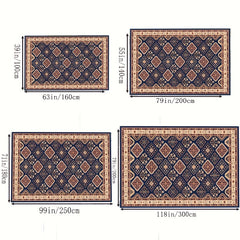 Bohemian Dark Classic Pattern Large Area Carpet Living Room Bedroom