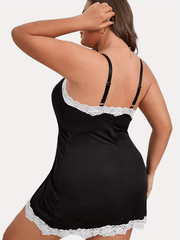 Lace Trim V Neck Cami Sleep Dress