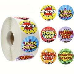 500pcs Children Thank You Stickers Set - School Awards & Party Supplies