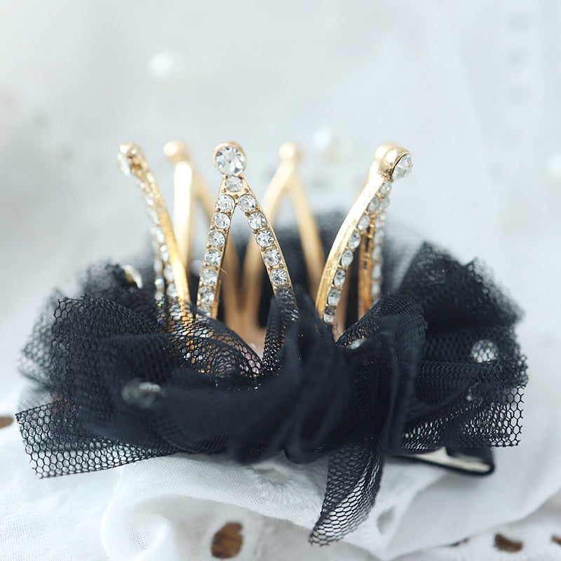 Kids Mesh Head Flower Crown Hair Clip Hair Accessories