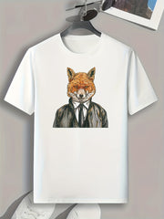 Bear Print Men's Graphic T-shirt Casual Comfy Tees For Summer