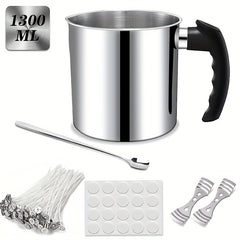 DIY Candle Making Kit Supplies - Pouring Pot, Wicks Holder, Wicks, Sticker