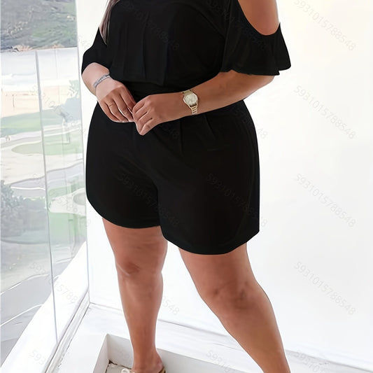 Cold Shoulder Tee & Shorts Set