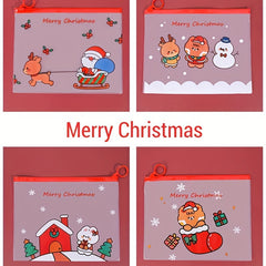 10pcs A5 Christmas File Bag Student Activities & Office Stationery