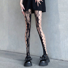 Fishnet Tights High Waist Mesh Pantyhose Women's Stockings