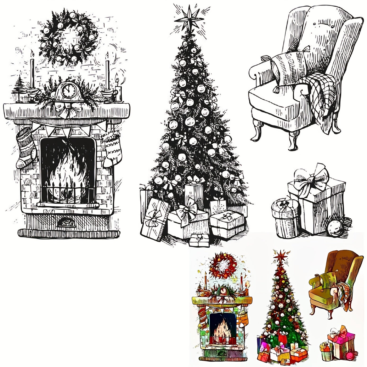 Christmas Halloween Gift Stamp For Card Making DIY Decoration