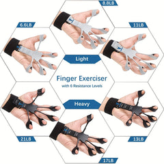Adjustable Finger Exerciser Grip Strength Trainer Hand Strengthener