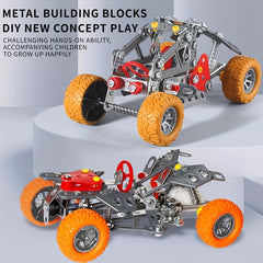 2-in-1 Assembled Cars Set with Spring Loaded Escape Truck & Beach Car