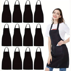 Machine Washable Bib Apron for Men and Women, Stain-Proof Cooking Apron