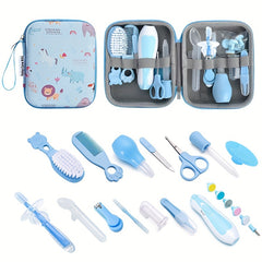 14pcs Baby Care Kit Grooming Set Ear Spoon Clippers Comb Brush Medicine Feeder