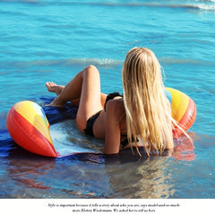 Inflatable Water Hammock with Backrest - Pool Party and Sun Relaxat