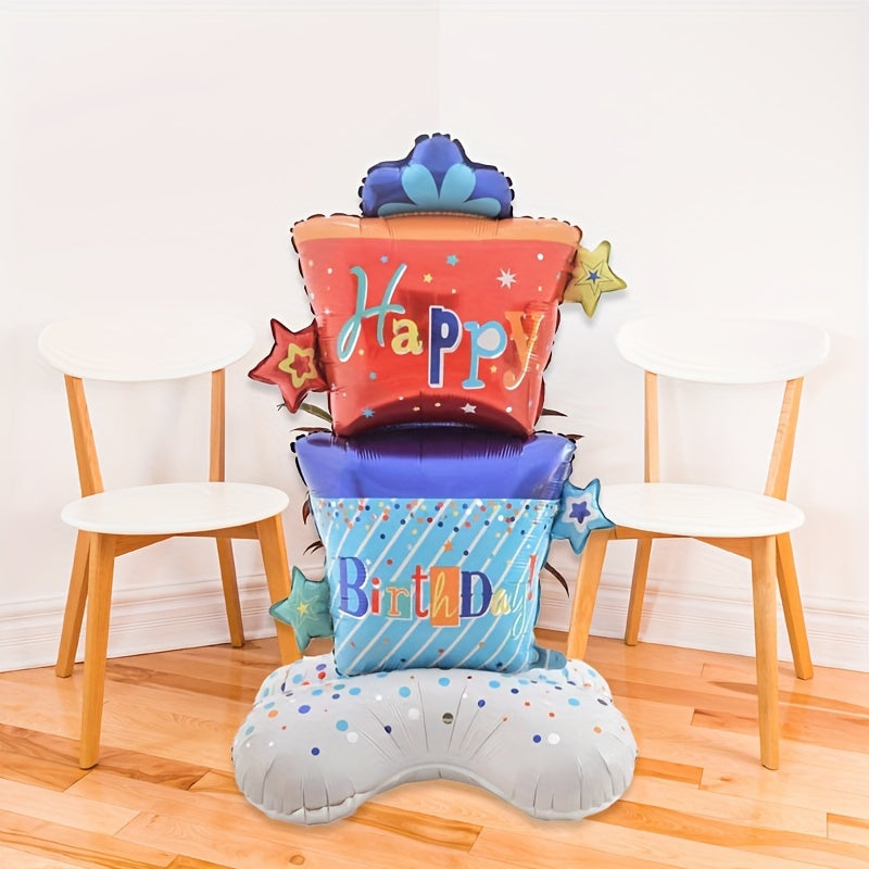 Colorful Birthday Party Cake Balloon Decoration