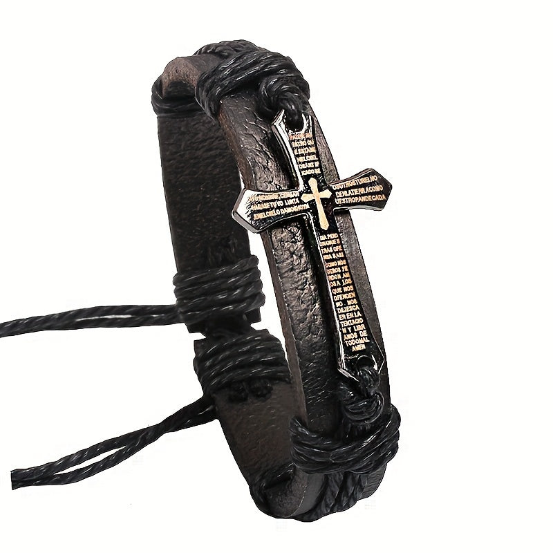 Men's Bracelet Cross Metal Punk Style Bracelet