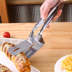 Stainless Steel Steak Clip Frying Shovel Pizza Barbecue Grilling Tong