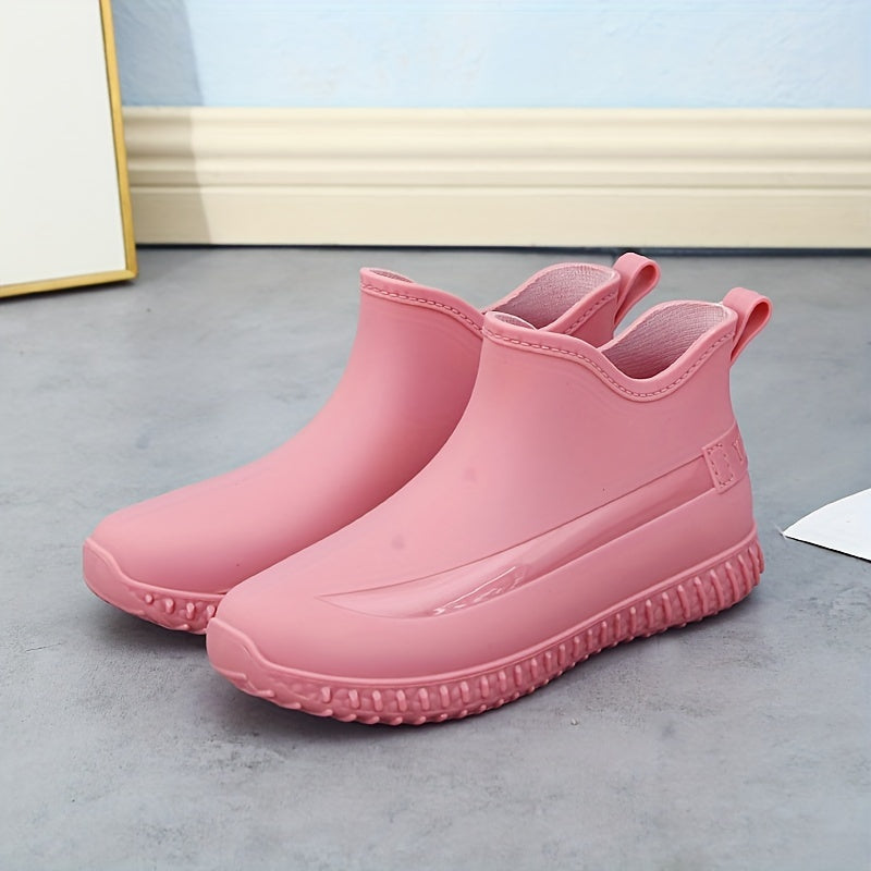 Women's Waterproof Non slip Rain Shoes Short Tube Thick Bottom