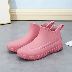 Women's Waterproof Non slip Rain Shoes Short Tube Thick Bottom