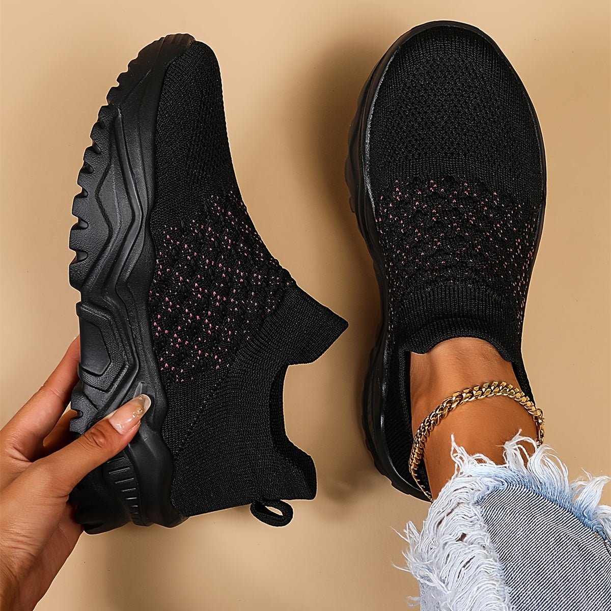 Women's Breathable Knit Sneakers Lightweight Comfy Casual Shoes