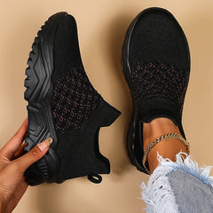 Women's Breathable Knit Sneakers Lightweight Comfy Casual Shoes
