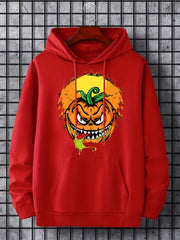 Men's Pumpkin Graphic Hoodie Active Drawstring Hooded Sweatshirt