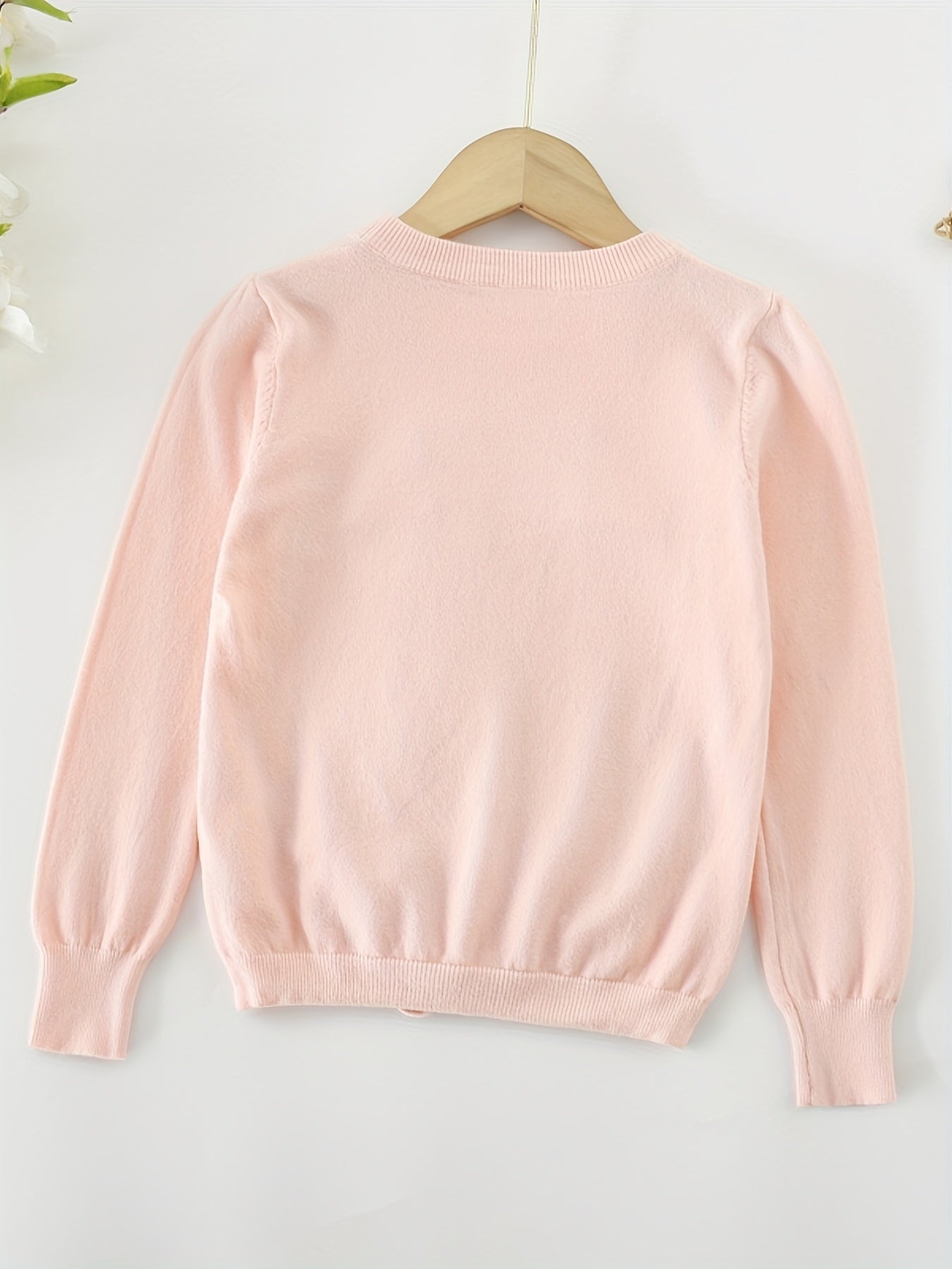 Girls' Sequin Letter Sweatshirt Top Crew Neck Pullovers