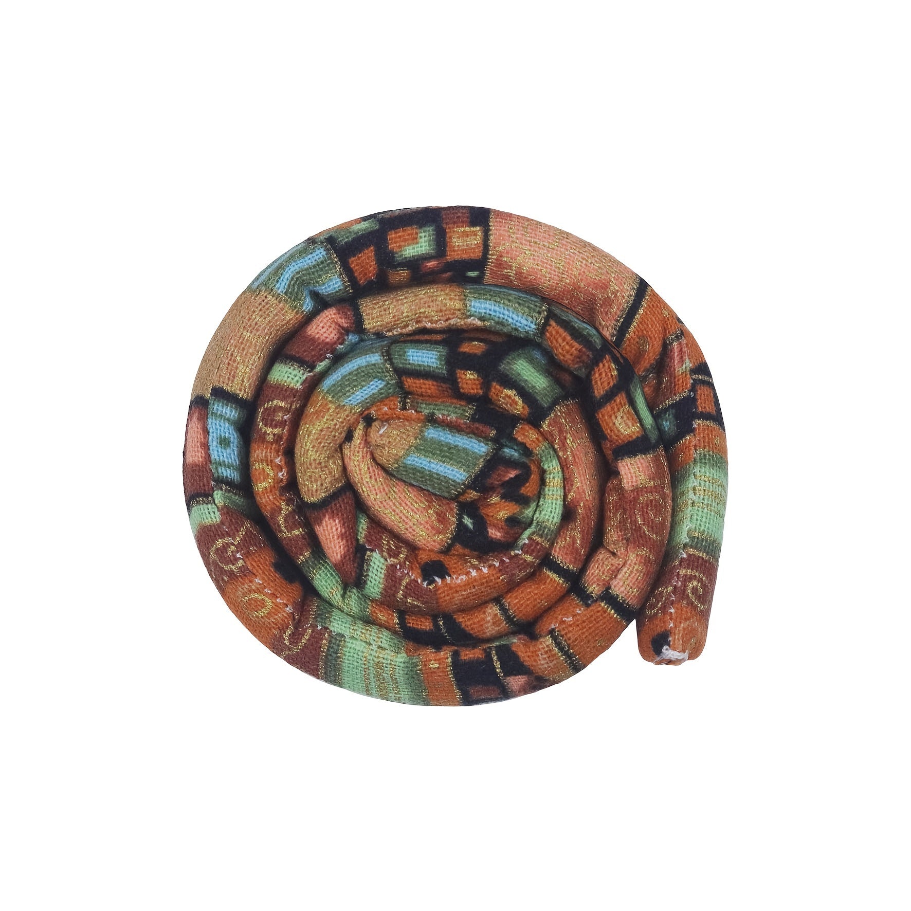 Ethnic Spiral Hairstyle Headband Bohemian Hair Ring Red Golden Patterns