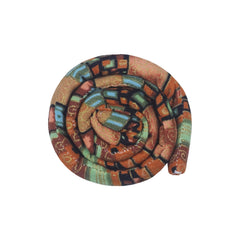 Ethnic Spiral Hairstyle Headband Bohemian Hair Ring Red Golden Patterns