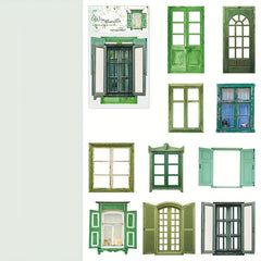 10pcs Window Sills Stickers European Door Secret Series