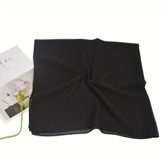 Chiffon Square Scarf Solid Hijab Soft Shawl Casual Headscarf Women Turban