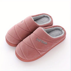 Men's Argyle Pattern Warm Plush Lining Slippers