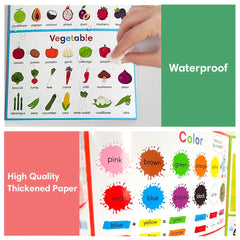 Interactive Learning Chart 8 Sided A4 Size Flashcards