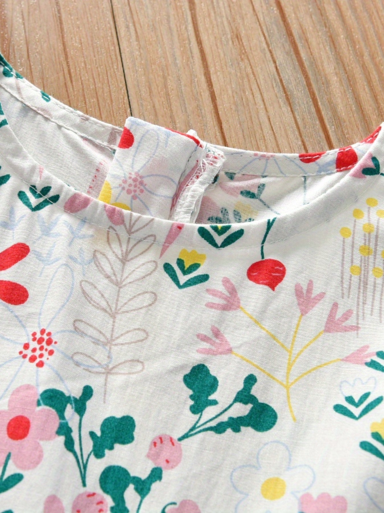 Short Sleeve Floral Dress for Toddler Girls - Summer Cotton Casual Dress