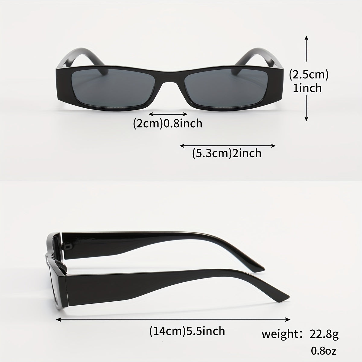 Y2K Rectangle Frame Sunglasses UV400