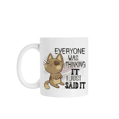 11oz Cartoon Cat Ceramic Coffee Cup for Outdoor Travel