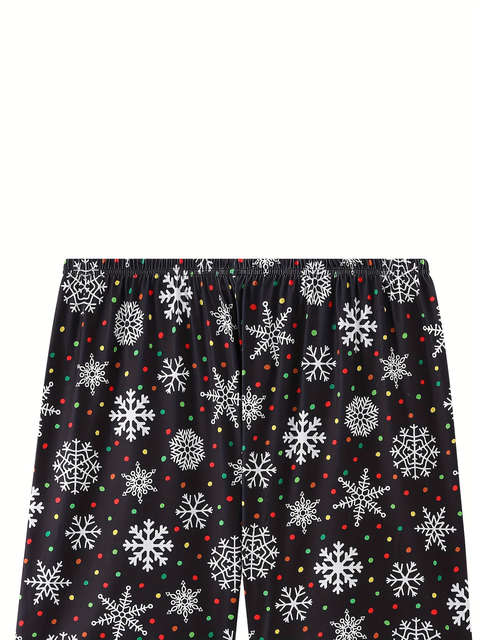 2 Pack Plus Size Christmas Sleepwear Bottoms Set Women's Plus Snowflake & Polka