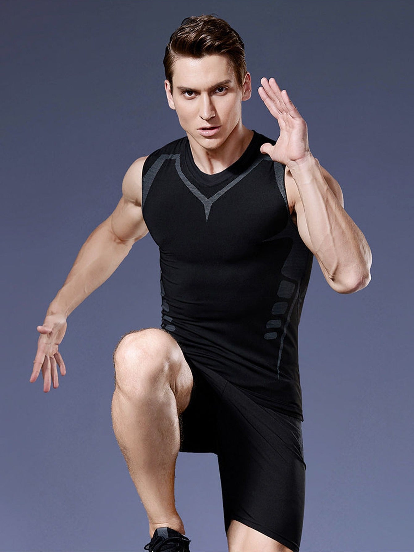 Men's Quick Dry Sleeveless Fitness Top for Running and Training