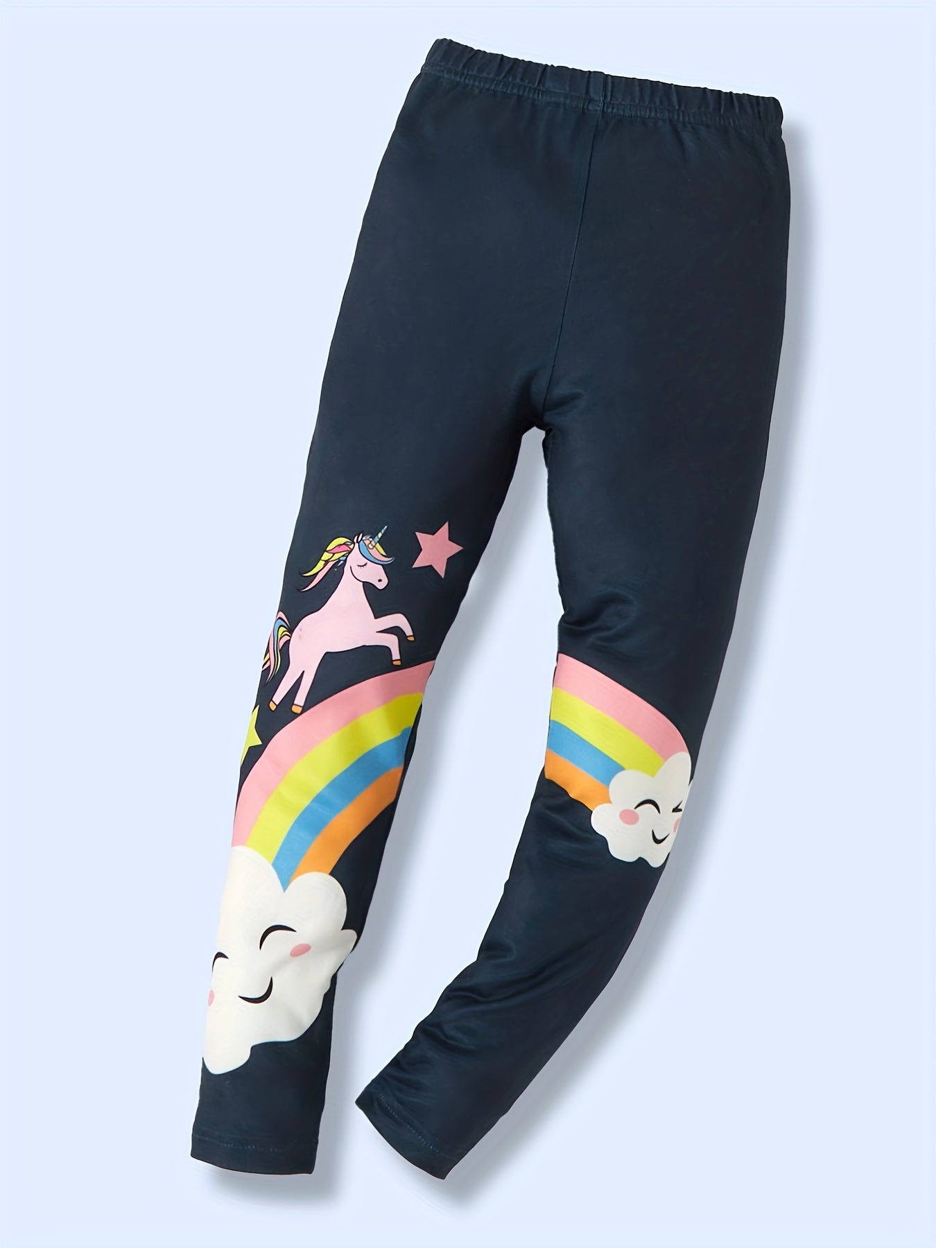 Toddler Girls Rainbow Unicorn Graphic Leggings Pants