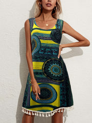Floral Print Bohemian Sleeveless Dress Spring & Summer Women's Clothing