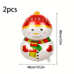 Christmas Snowman 4D Hat Balloon Smile Holiday Party Decoration Supplies