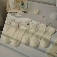 Cartoon Print Short Socks Women's Stockings