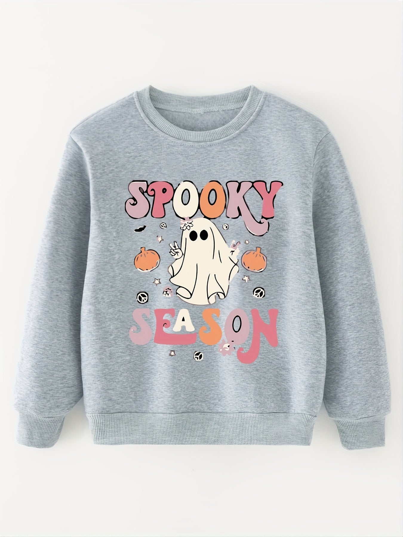 Spooky Season Girls Sweatshirt Halloween Party Kids Pullover